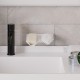 Металлическая подвесная мыльница TEMPACHE на стену для ванной, 17 см x 13 см, белая, 1 шт.