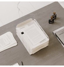 Металлический лоток органайзер для бумаги и документов TEMPACHE, 3 штуки, 15х22х31 см, белый