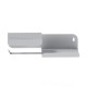 Настенный металлический держатель для туалетной бумаги и освежителя с полкой для хранения в ванную комнату TEMPACHE, 25х6х13 см, серебристый