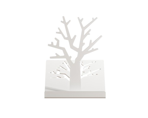 Металлическая настольная подставка для визиток, подставка для телефона TEMPACHE "Деревце", белая