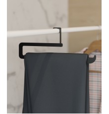 Плечики для одежды, вешалка-перекладина TEMPACHE для брюк и юбок в шкаф, гардеробную, 32,5х14х1,5, черная, 1 шт.