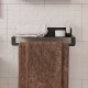 Комплект полочек для ванной комнаты с держателем для полотенец TEMPACHE «Light», нержавеющая сталь, черный, 3 шт.