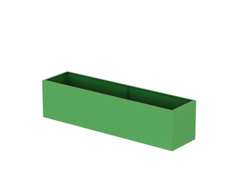 Кашпо металлическое TEMPACHE 100х25х25 см, 62,5 л, зеленое