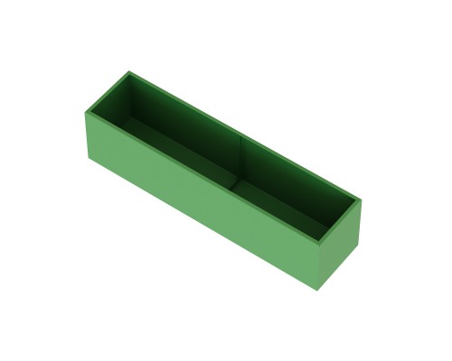 Кашпо металлическое TEMPACHE 100х25х25 см, 62,5 л, зеленое