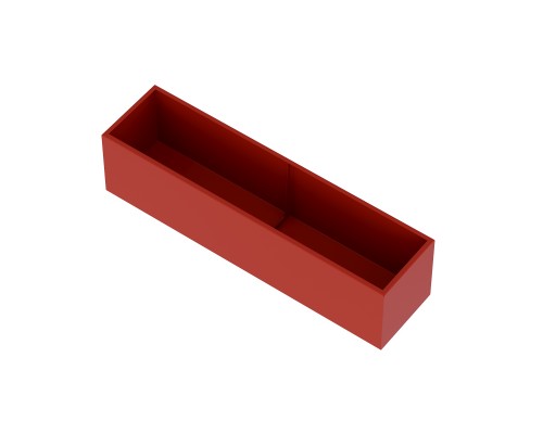 Кашпо металлическое TEMPACHE 100х25х25 см, 62,5 л, красное
