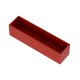 Кашпо металлическое TEMPACHE 100х25х25 см, 62,5 л, красное