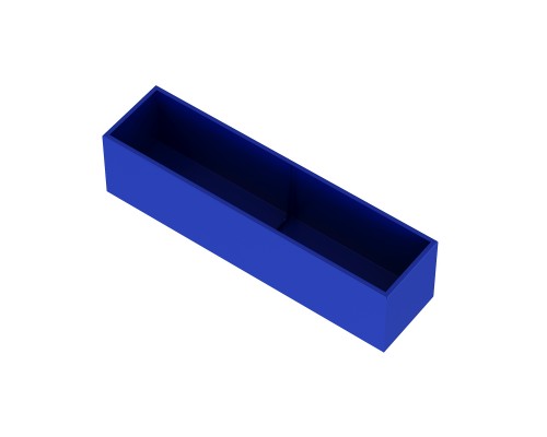 Кашпо металлическое TEMPACHE 100х25х25 см, 62,5 л, синие