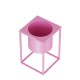 Кашпо металлическое  TEMPACHE 33х30 см , 26л, с подставкой 60х40х40 см, розовый