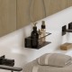 Настенная металлическая полочка для ванной комнаты "Simple" TEMPACHE из нержавеющей стали, 20х6,5х10 см, черная
