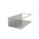 Настенная металлическая полочка для ванной комнаты "Simple" TEMPACHE из шлифованной нержавеющей стали, 20х6,5х10 см