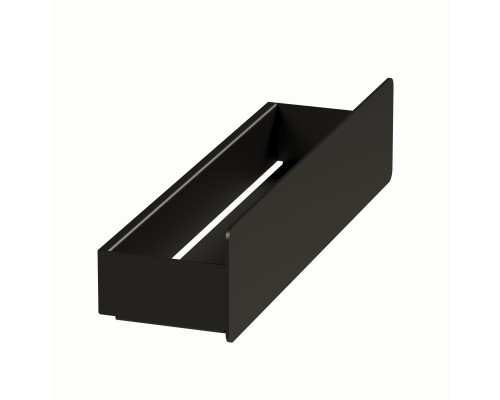 Настенная металлическая полочка для ванной комнаты TEMPACHE из нержавеющей стали, 45х12х10 см, черная