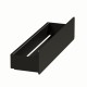 Настенная металлическая полочка для ванной комнаты TEMPACHE из нержавеющей стали, 45х12х10 см, черная