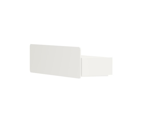 Настенная металлическая полочка для ванной комнаты TEMPACHE из нержавеющей стали, 45х12х10 см, белая