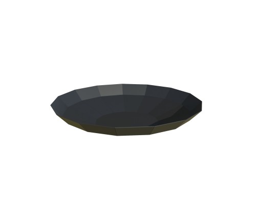 Чаша костровая, очаг для костра TEMPACHE круглая граненная, 67х10х67см, черная
