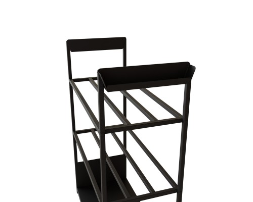 Дровница металлическая, подставка для дров TEMPACHE "Лофт Simple Плюс", 90х120х40, черная, 1 шт.
