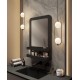 Зеркало для ванны интерьерное с полками TEMPACHE 48х74х14 см, черное, 1 шт.