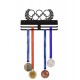 Металлическая медальница, держатель медалей,  вешалка для наград TEMPACHE 22х35х2,5 см, черная, 1 шт.