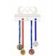 Металлическая медальница, держатель медалей,  вешалка для наград TEMPACHE 22х35х2,5 см, белая, 1 шт.