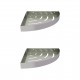Настенная угловая полка для ванной комнаты  TEMPACHE из нержавеющей стали (2шт.), серебристый, 23см x 23см x 3см