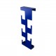 Вешалка в прихожую настенная для верхней одежды и аксессуаров TEMPACHE "Лофт", 60 см x 20 см x 7 см, синяя.