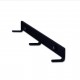 Металлическая настенная вешалка с крючками универсальная 3мм, TEMPACHE, 28х200х28мм, черная