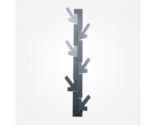 Вешалка в прихожую настенная металлическая TEMPACHE "Стрелочки" для одежды и аксессуаров, 90х20х8 см, серебристый