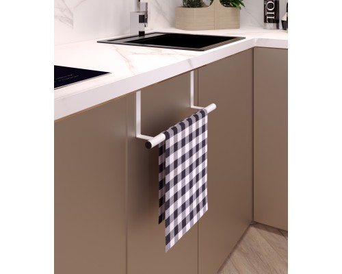 Кухонный держатель для полотенец из нержавеющей стали, полотенцедержатель, держатель для хранения, 1 шт., белый