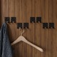 Набор настенных самоклеящихся крючков на стену из стали с 2-мя крючками для ванной, для кухни, для дома, для комнаты, черный, 8 шт.