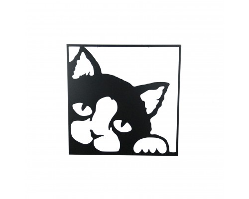 Панно настенное декоративное "Котики", 50х150х1 см, черное