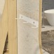 Металлическая настенная вешалка с крючками универсальная 3мм, TEMPACHE, 28х200х28мм, белая