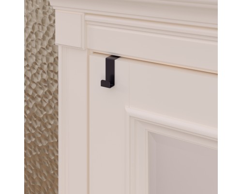 Двусторонние универсальные крючки на шкаф, дверь, комод TEMPACHE для спальни и ванной из нержавеющей стали набор, 4 шт., 2,5см x 6см x 6см, черные