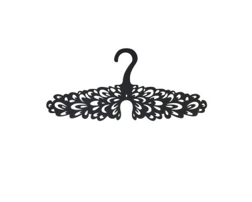 Вешалка плечики для одежды TEMPACHE "Хвост Павлина" декоративная, 40 см x 18 см, черный