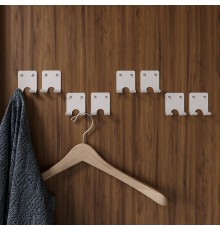 Набор настенных самоклеящихся крючков на стену из нержавеющей стали с 2-мя крючками для ванной, для кухни, для дома, для комнаты, белый, 8 шт.