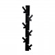 Вешалка в прихожую настенная металлическая TEMPACHE "Стрелочки" для одежды и аксессуаров, 90х20х8 см, черная