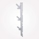 Вешалка в прихожую настенная металлическая TEMPACHE "Стрелочки" для одежды и аксессуаров, 90х20х8 см, белый