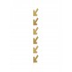 Вешалка в прихожую настенная металлическая TEMPACHE "Стрелочки" для одежды и аксессуаров, 90х20х8 см, золотой