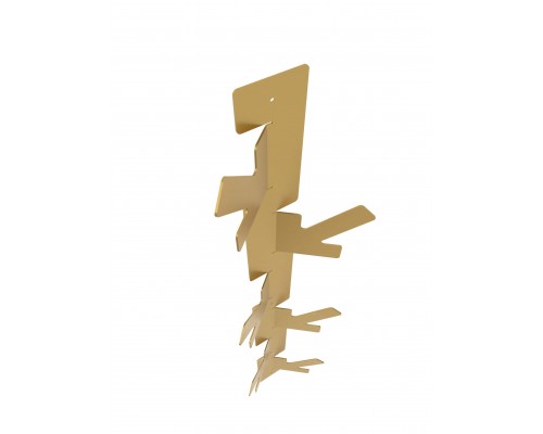 Вешалка в прихожую настенная металлическая TEMPACHE "Стрелочки" для одежды и аксессуаров, 90х20х8 см, золотой