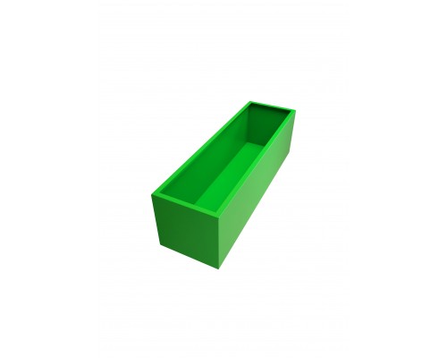 Кашпо металлическое TEMPACHE 68х20х20 см, 24 л, зеленый